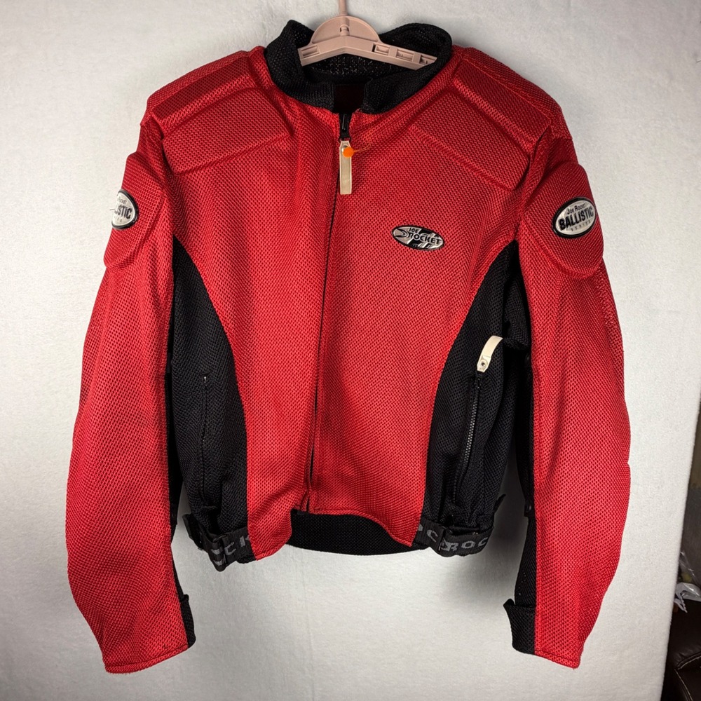 Joe Rocket Ballistic Series Red Black Mesh Motorcycle Touring Jacket Mens XL